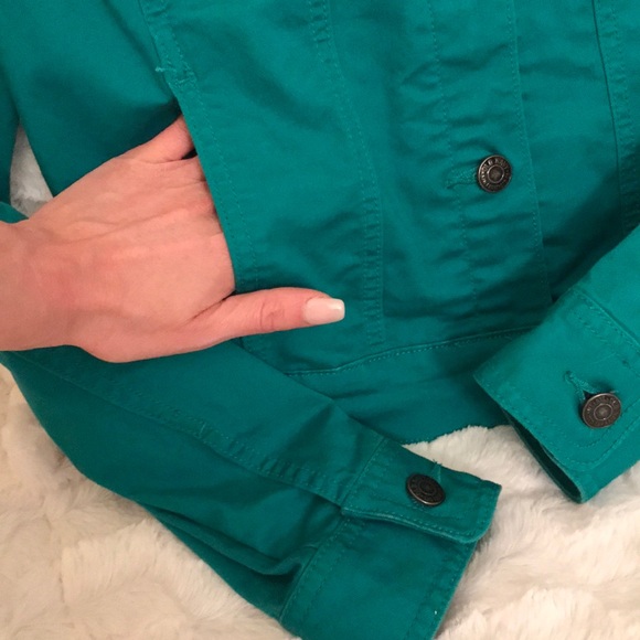 LIKE NEW Teal Old Navy Rockstar UtilityJacket S/XS - Picture 5 of 7